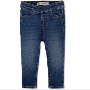 Levi's Baby Girls Pull-on Adjustable Denim Jegging in Sweetwater, Size 9 Months